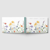 Levendige Waterverf Bloemenbruiloft Gastenboek (Volledig)