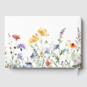 Levendige Waterverf Bloemenbruiloft Gastenboek (Achterkant)