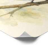 Levendige Waterverf Blue Jay op Branch Poster (Hoek)