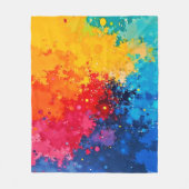 Levendige Waterverf Chaos Kunst Fleece Deken (Voorkant)