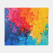 Levendige Waterverf Chaos Kunst Fleece Deken (Voorkant (Horizontaal))