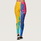 Levendige Waterverf Chaos Kunst Leggings (Achterkant)