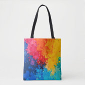 Levendige Waterverf Chaos Kunst Tote Bag (Voorkant)