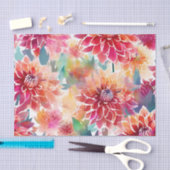 Levendige Waterverf Dahlia Tissuepapier (Craft)
