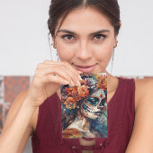 Levendige Waterverf Dia de los Muertos Catrina Briefkaart