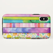 Levendige Waterverf Digitale Papers voor Case-Mate iPhone Case (Achterkant (horizontaal))