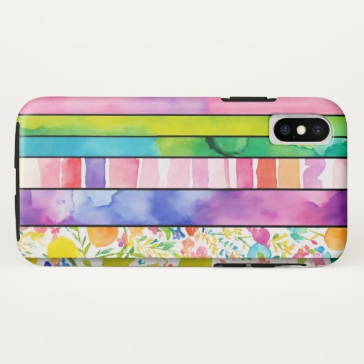 Levendige Waterverf Digitale Papers voor Case-Mate iPhone Case (Achterkant (horizontaal))