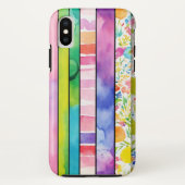 Levendige Waterverf Digitale Papers voor Case-Mate iPhone Case (Achterkant)