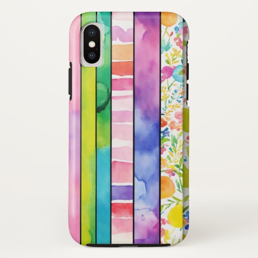 Levendige Waterverf Digitale Papers voor Case-Mate iPhone Case (Achterkant)