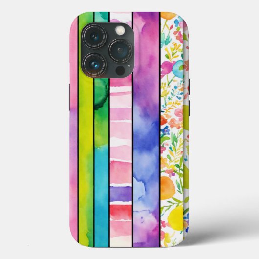 Levendige Waterverf Digitale Papers voor Case-Mate iPhone Case (Achterkant)