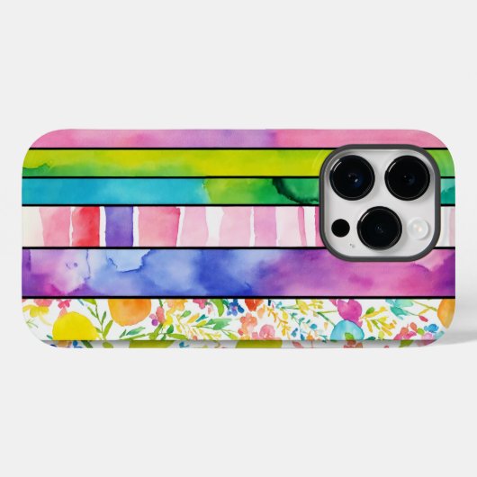 Levendige Waterverf Digitale Papers voor Case-Mate iPhone Case (Achterkant (horizontaal))