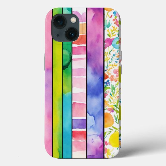 Levendige Waterverf Digitale Papers voor Case-Mate iPhone Case (Achterkant)