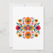 Levendige Waterverf Floral Fiesta bruiloft Kaart (Achterkant)