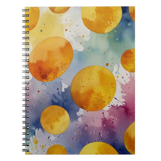 Levendige Waterverf Floral Notitieboek (Voorkant)
