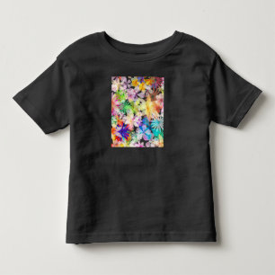 Levendige Waterverf Floral Symphony Kinder Shirts