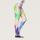 Levendige Waterverf Floral Symphony Leggings (Rechts)