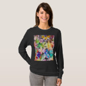 Levendige Waterverf Floral Symphony T-shirt (Voorkant volledig)