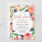 Levendige Waterverf Floral Vrijgezellenfeest Kaart (Voorkant)