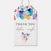 Levendige Waterverf Florals Gift Label Cadeaulabel (Voorkant)