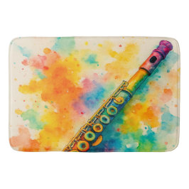 Levendige Waterverf fluit Badmat