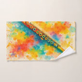 Levendige Waterverf Fluit Custom Bad Handdoek (Handdoek)