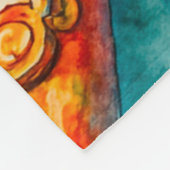 Levendige Waterverf Fluit Custom Fleece Deken (Hoek)