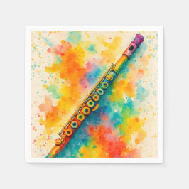 Levendige Waterverf fluit Servet