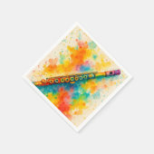 Levendige Waterverf fluit Servet (Hoek)