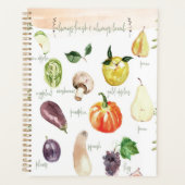 Levendige Waterverf groenten en fruit Planner (Voorkant)