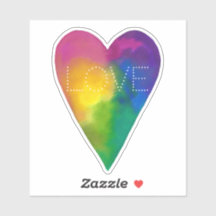 Levendige Waterverf Hart "Liefde"