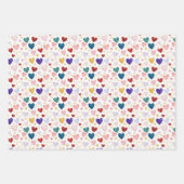 Levendige Waterverf Hart Medley Inpakpapier Vel (Voorkant)