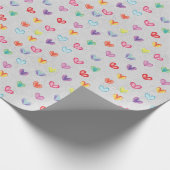 Levendige Waterverf Harten Gift Wrap - Valentijns Cadeaupapier (Hoek)