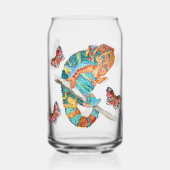 Levendige Waterverf Kameleon Blikvorm Glas (Voorkant)