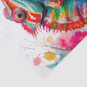Levendige Waterverf Kameleon - Rainbow Oerwoud Art Tissuepapier (Detail)