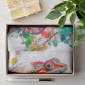 Levendige Waterverf Kameleon - Rainbow Oerwoud Art Tissuepapier (Geschenk)