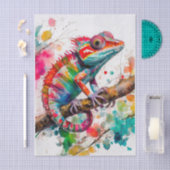 Levendige Waterverf Kameleon - Rainbow Oerwoud Art Tissuepapier (Craft)