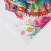 Levendige Waterverf Kameleon - Rainbow Oerwoud Art Tissuepapier (Detail)