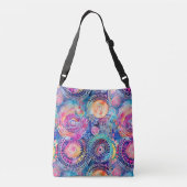 Levendige Waterverf Mandala Crossbody Tas (Achterkant)