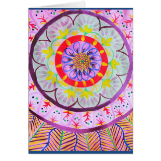 Levendige waterverf mandala-design met etnische af