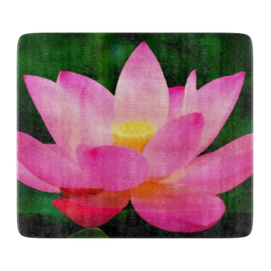 Levendige Waterverf met Lotus Flower Snijplank (Voorkant)