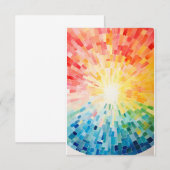 Levendige Waterverf Mozaïek Wenskaart Bedankkaart (Voorkant / Achterkant)