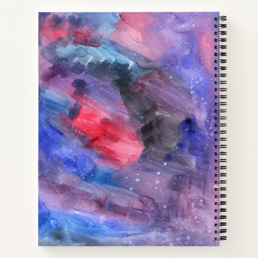 Levendige Waterverf Onze Bucket List Couple Keepsl Notitieboek (Achterkant)