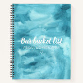 Levendige Waterverf Onze Bucket List Couple Keepsl Notitieboek (Voorkant)