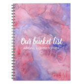 Levendige Waterverf Onze Bucket List Couple Keepsl Notitieboek (Voorkant)