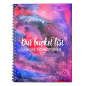 Levendige Waterverf Onze Bucket List Couple Keepsl Notitieboek (Voorkant)