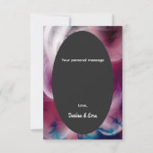 Levendige Waterverf Roze bruiloft Dank u kaarten (Achterkant)