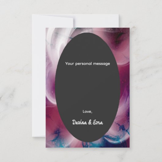 Levendige Waterverf Roze bruiloft Dank u kaarten (Achterkant)