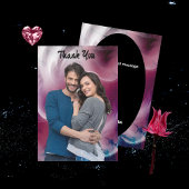 Levendige Waterverf Roze bruiloft Dank u kaarten