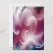 Levendige Waterverf Roze Huwelijksuitnodiging Kaart (Achterkant)