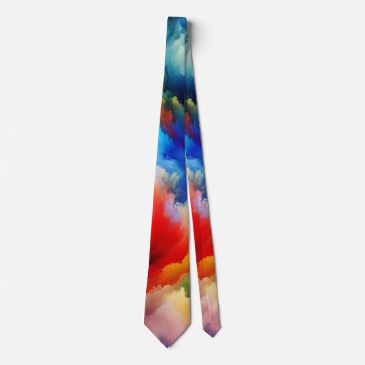 Levendige waterverf schilderij achtergrond artiest stropdas (Voorkant)